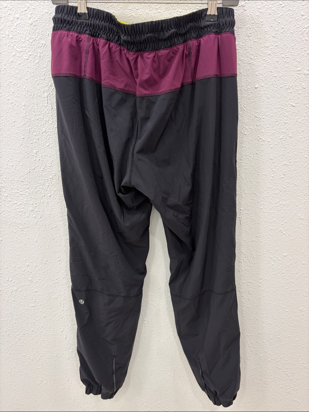 lululemon athletica Vintage Black Joggers with Burgundy Waistband